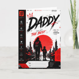Personlig Cyberpunk Fars Dag-kort Kort