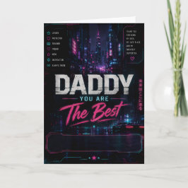 Personlig Cyberpunk Fars Dag-kort Kort