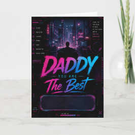 Personlig Cyberpunk Fars Dag-kort Kort