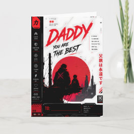 Personlig Cyberpunk Fars Dag-kort Kort
