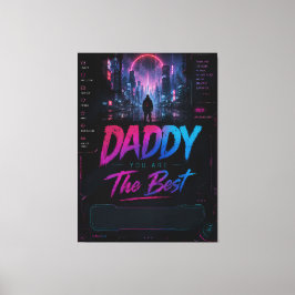 Personlig Cyberpunk Fars Dag-present Canvastryck