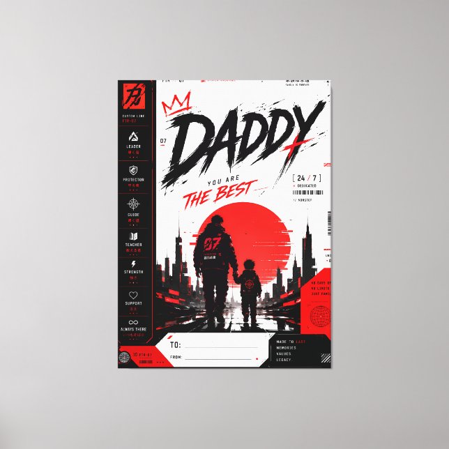 Personlig Cyberpunk Pappa Väggkonst Tryck (Framsida)