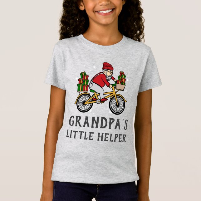 Personlig Cyclist Julmatchningsfamilj T Shirt (Framsida)
