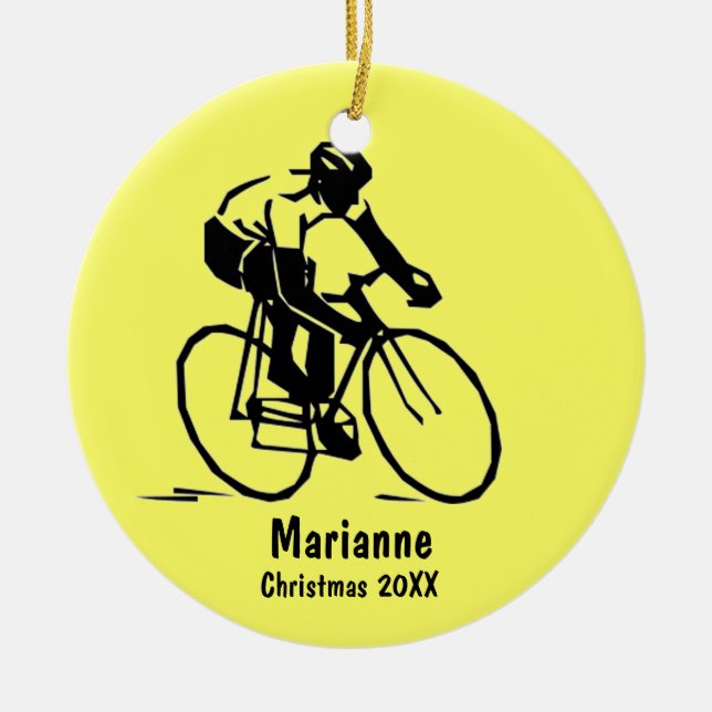 Personlig Cyclist Ornament (Framsidan)