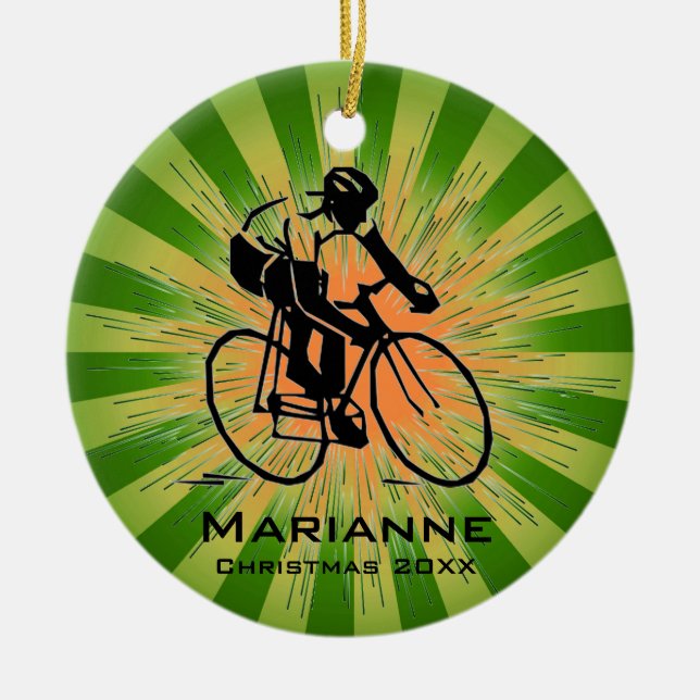 Personlig Cyclist Ornament (Framsidan)