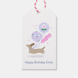 Personlig Dachshund Älskare Födelsedagsfest Presentetikett