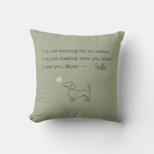 Personlig Dachshund Dog Mom Foto & Namn Kudde