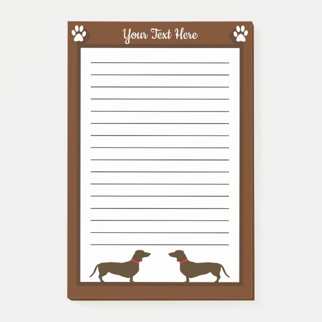Personlig Dachshund - Doxivalpen Hund Post-it Block (Framsida)
