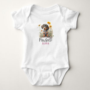 Personlig Dachshund Hund in Flowers T Shirt