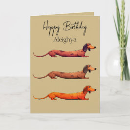 Personlig Dachshund Kort