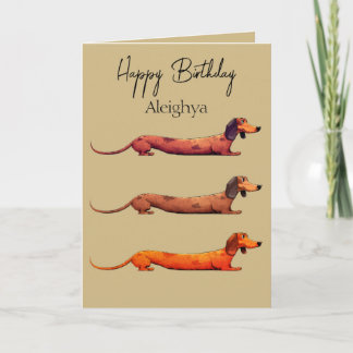 Personlig dachshund kort