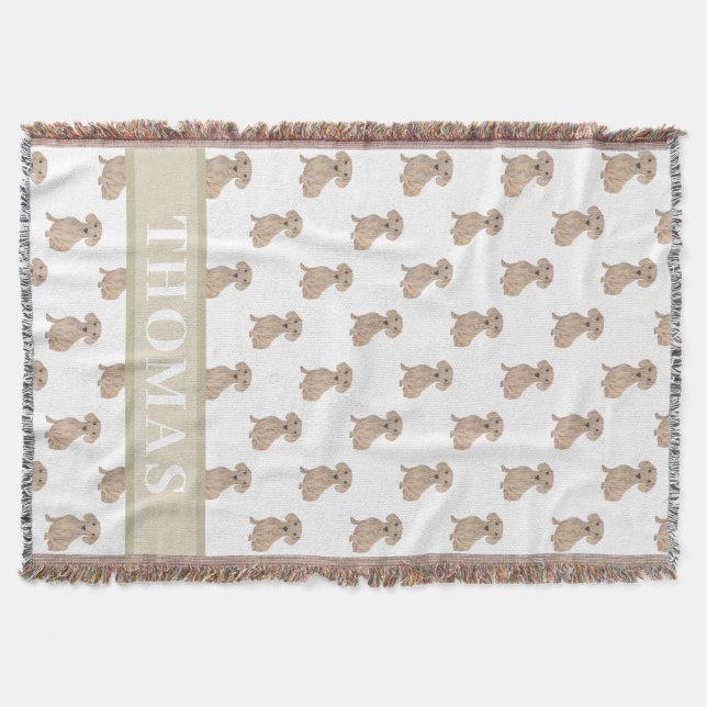 Personlig Dachshund (Korthårig, Röd) Filt (Framsidan)