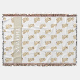 Personlig Dachshund (Långhårig, Creme Fawn) Filt