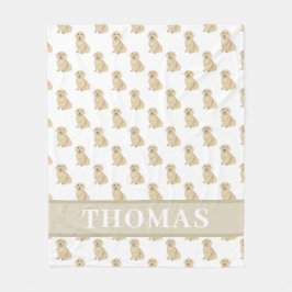 Personlig Dachshund (långhårig, krämfawn)  Fleecefilt