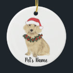 Personlig Dachshund (Long-Hearing, Cream) Julgransprydnad Keramik<br><div class="desc">Gör den trevliga listan i år med en personlig prydnad av ditt favoritlilla lilla tjuvaktiga kräm. För de sötaste gåvorna parar du den med ett matchande konsttryck eller ett annat objekt från min samling!</div>