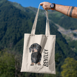 Personlig Dachshund Pet Namn | Cute Doggy Goody Tygkasse