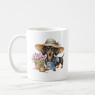 Personlig Dachshund Trädgårdsmugg | Söt Hund Trädg Kaffemugg