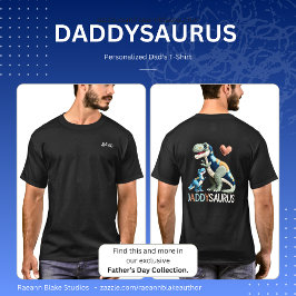 Personlig Daddysaurus T-Shirt