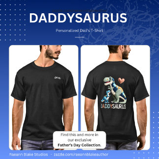 Personlig Daddysaurus T-Shirt