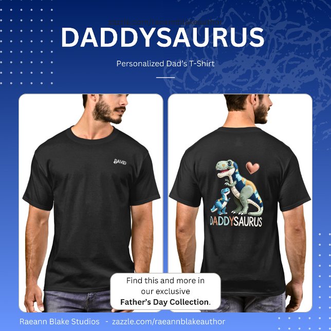 Personlig Daddysaurus T-Shirt (Skapare uppladdad)