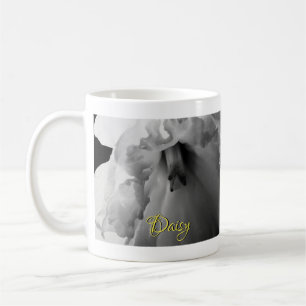 Personlig Daffodil Black and White Photography Kaffemugg