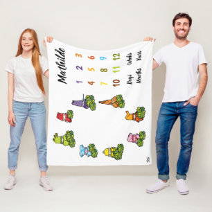 Personlig Dagar Veckor Månadsålder Milstolpe Baby Fleecefilt