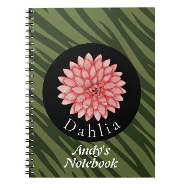 Personlig Dahlia-blommans natursamling Anteckningsbok (Framsidan)