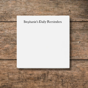 Personlig Daily Reminder - klickande Post-it Block