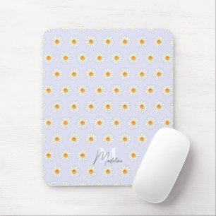 Personlig Daisy Blommigt Mousepad - Anpassat namn Musmatta
