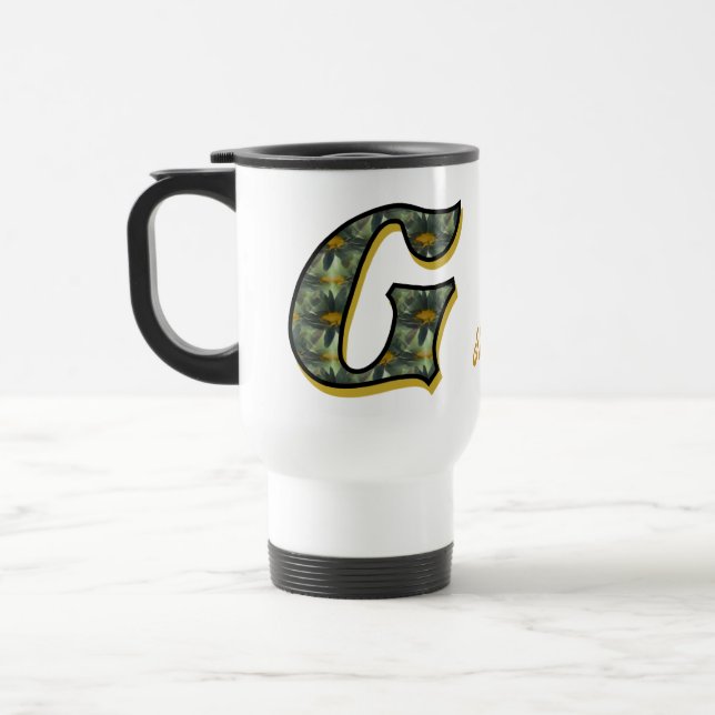 Personlig Daisy-monogram initial G Resemugg (Vänster)