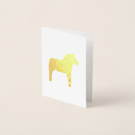 Personlig Dala Horse Guld Folierat Kort