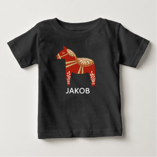 Personlig Dala Horse Jul T Shirt