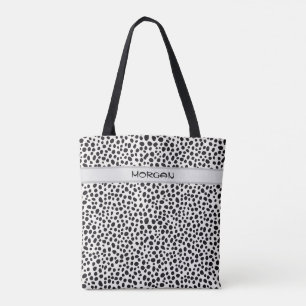Personlig Dalmatian Dots Tote Bag Tygkasse