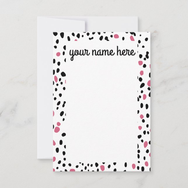 Personlig Dalmatian Print Notecards Tack Kort (Framsida)