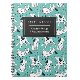 Personlig Dalmatien Doodle Mönster Hund älskare Anteckningsbok
