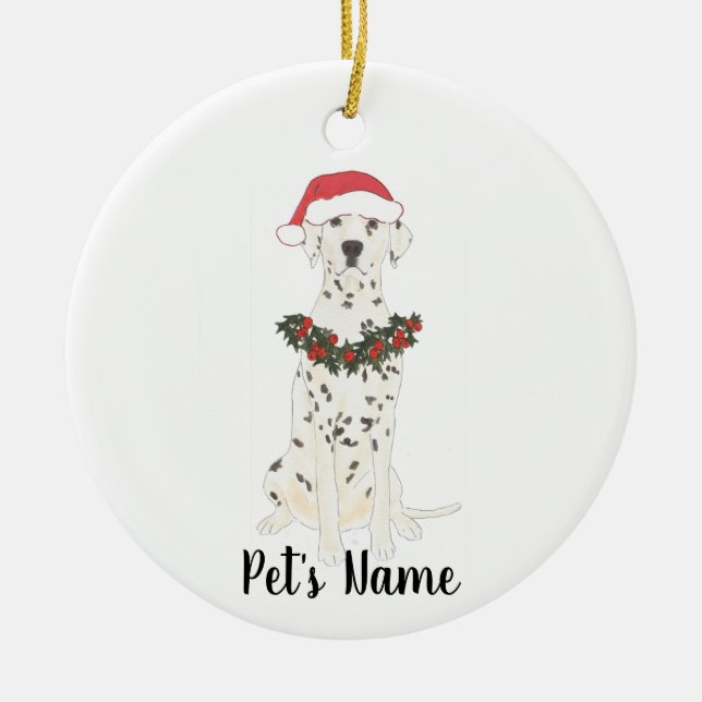 Personlig Dalmatien jul Julgransprydnad Keramik (Framsidan)