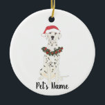 Personlig Dalmatien Julgransprydnad Keramik<br><div class="desc">Gör den trevliga listan i år med en personlig av ditt favoritlilla dalmatiska namn! För de sötaste gåvorna parar du den med ett matchande konsttryck eller ett annat objekt från min samling!</div>