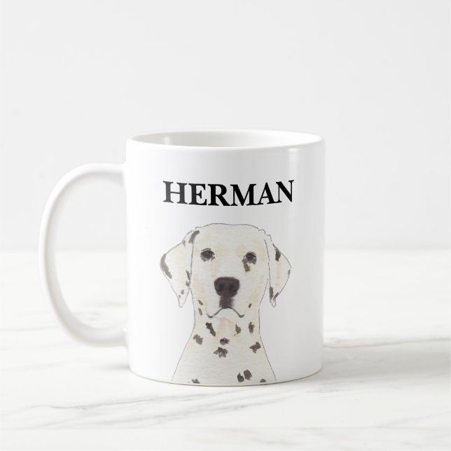 Personlig Dalmatien Kaffemugg (Vänster)