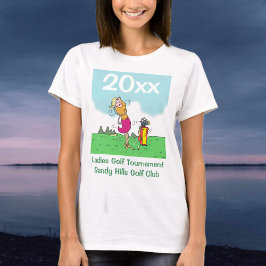 Personlig Dam Golf Tournament Toppar T Shirt