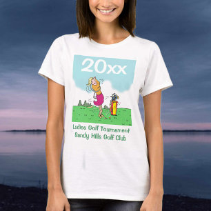 Personlig Dam Golf Tournament Toppar T Shirt