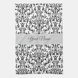 Personlig Damask Kökshandduk