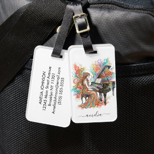 Personlig damflygel konstnärlig färgrik bagagebricka