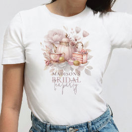Personlig dammig rosa akvarell bröllopste t shirt