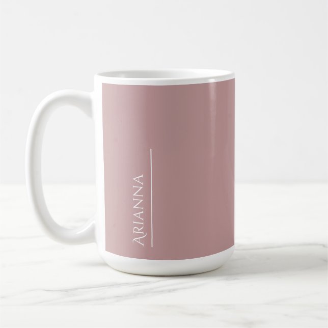Personlig dammig rosa kaffemugg (Vänster)
