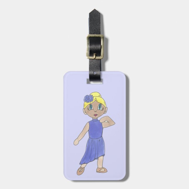 Personlig Dance Bag Lyrical Modern Dancer Class Bagagebricka (Vertikal Framsida)