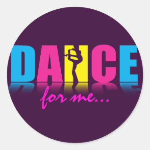 Personlig Dance Dancer Runt Klistermärke
