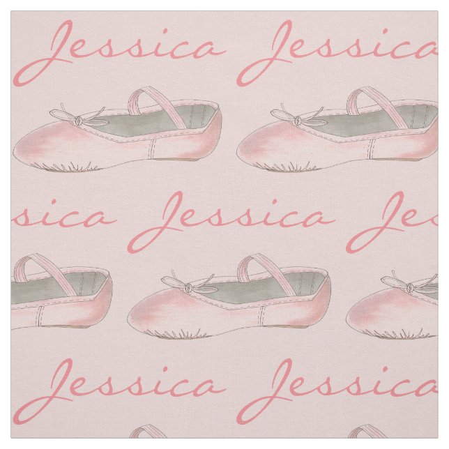 Personlig Dance Rosa Ballet Slipper Ballerina Tyg (Provkarta)