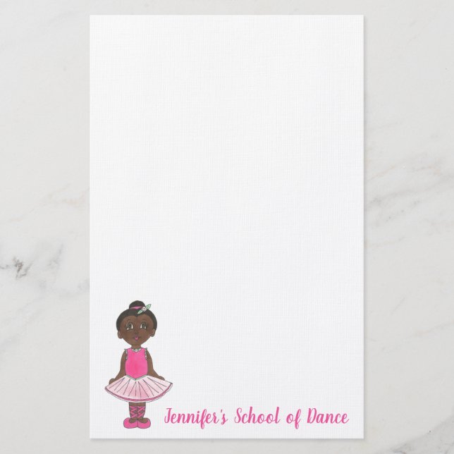 Personlig Dance School Studio Teacher Ballet Brevpapper (Framsida)