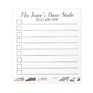 Personlig Dance Studio Ballet Tap Jazz Acro Anteckningsblock