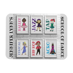 Personlig Dance Studio Teacher Ballet Tap Jazz Magnet
